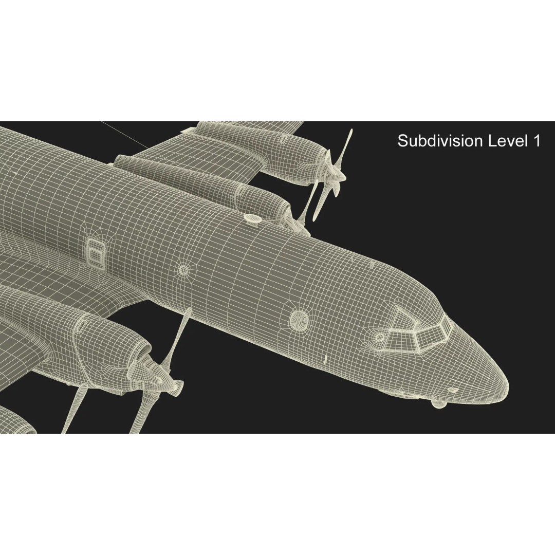 Japan Maritime P3 Orion Surveillance Plane 3D Model – High Poly PBR Asset, FBX - View 16