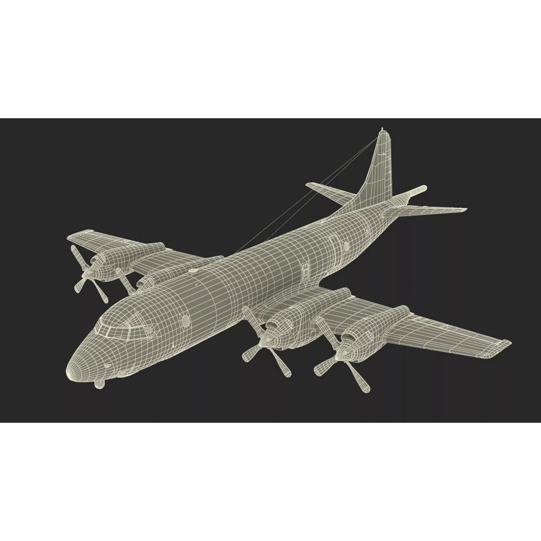 Japan Maritime P3 Orion Surveillance Plane 3D Model – High Poly PBR Asset, FBX - View 20