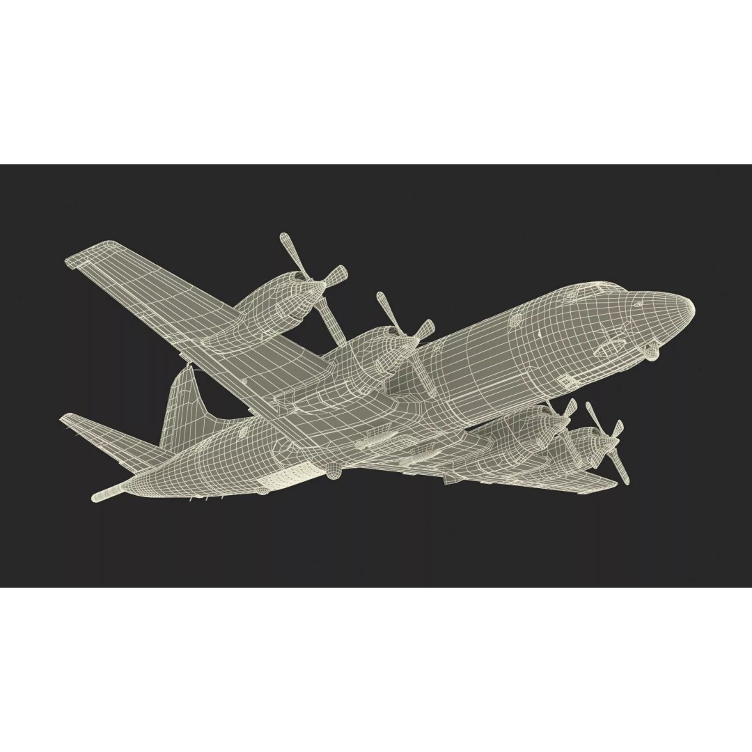 Japan Maritime P3 Orion Surveillance Plane 3D Model – High Poly PBR Asset, FBX - View 21