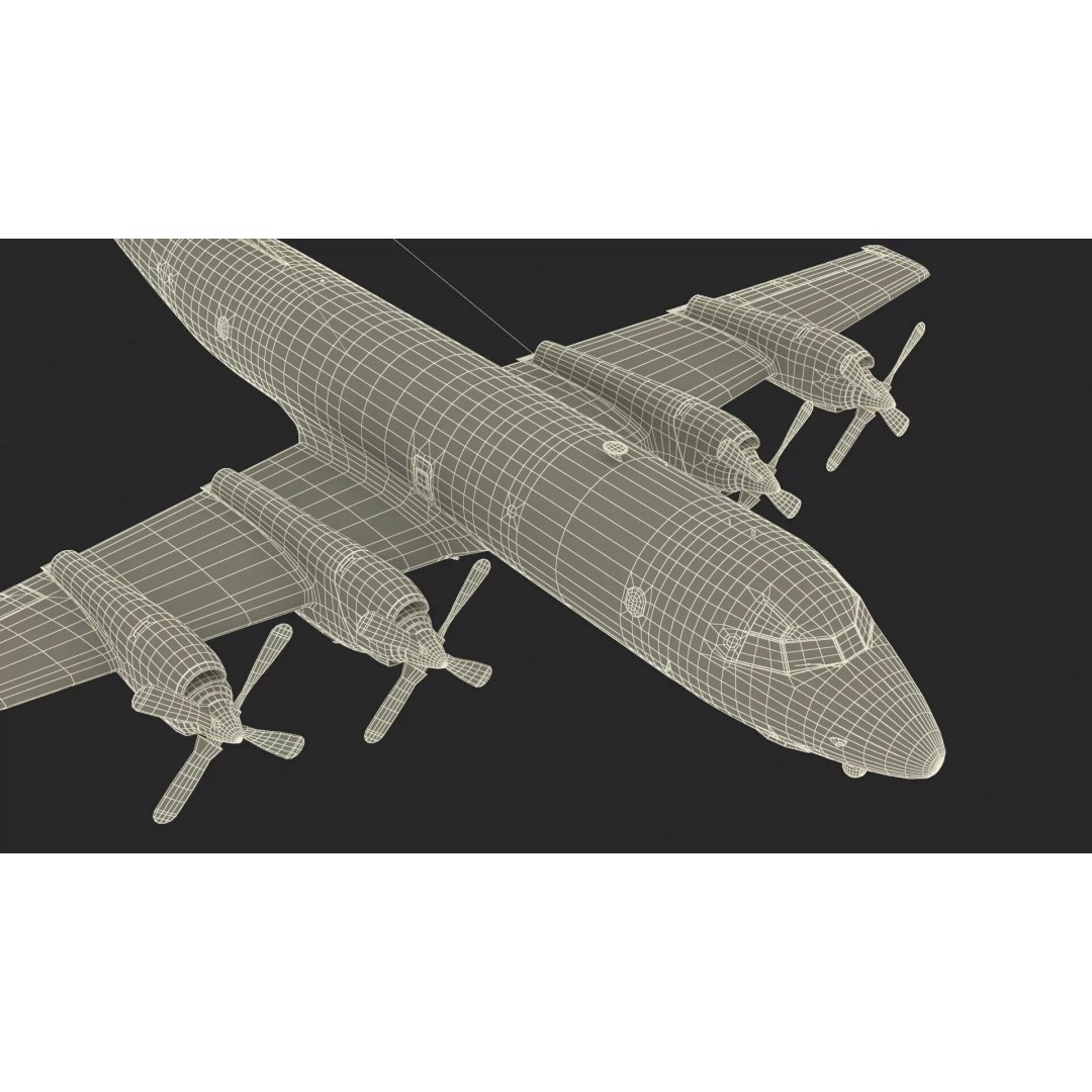 Japan Maritime P3 Orion Surveillance Plane 3D Model – High Poly PBR Asset, FBX - View 22