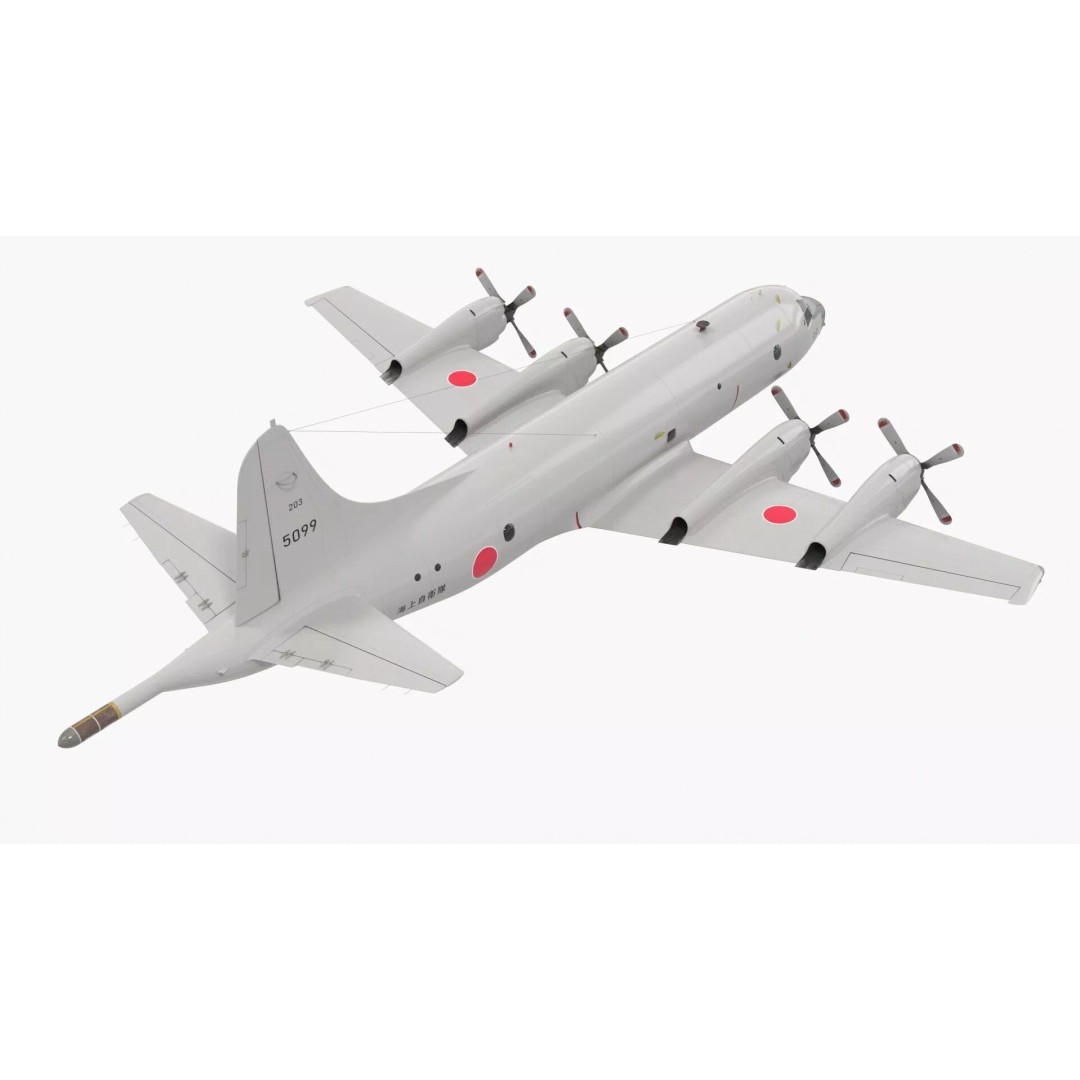 Japan Maritime P3 Orion Surveillance Plane 3D Model – High Poly PBR Asset, FBX - View 8