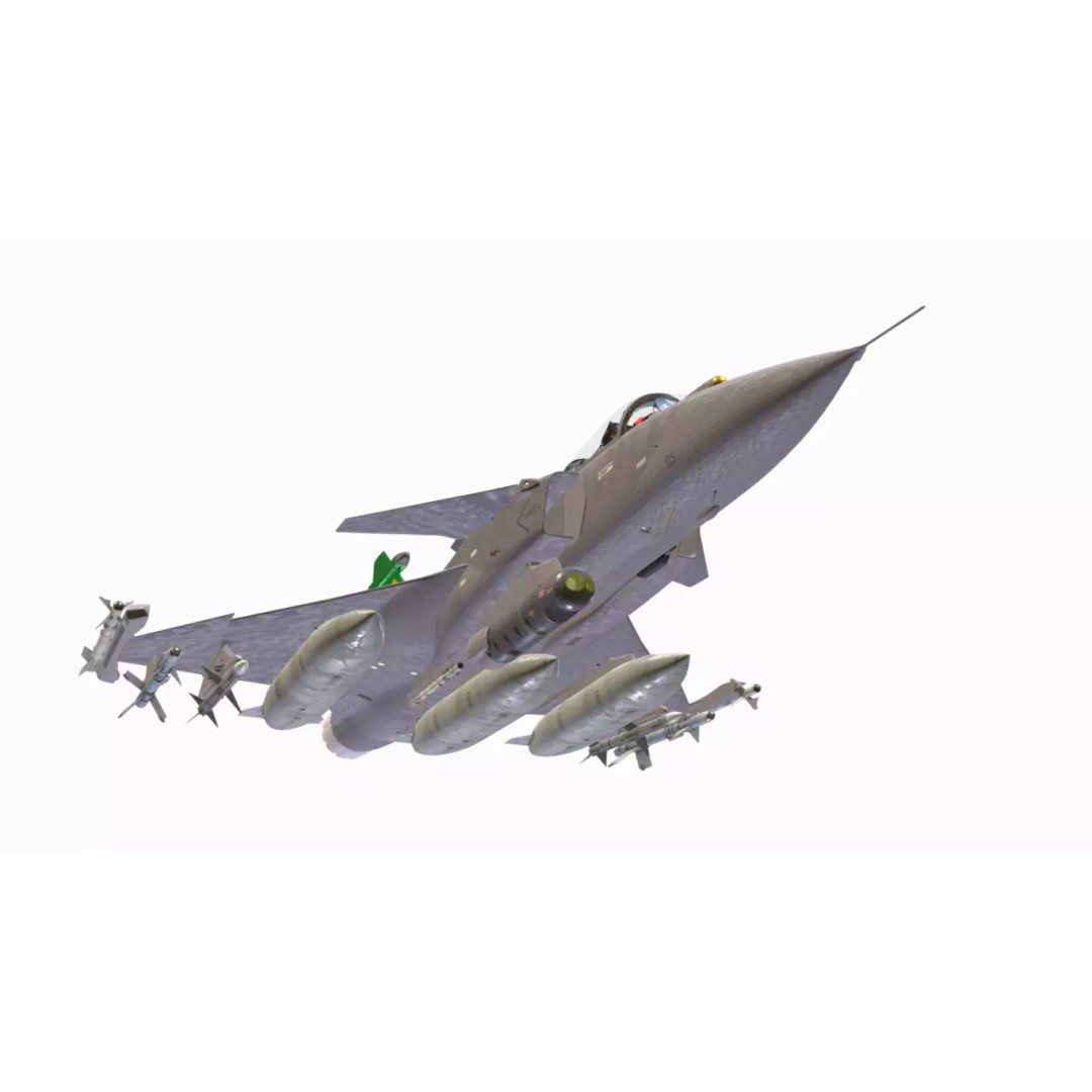 Gripen F39 E BR 3D Model – Low Poly Military Aircraft, FBX, PBR - View 16