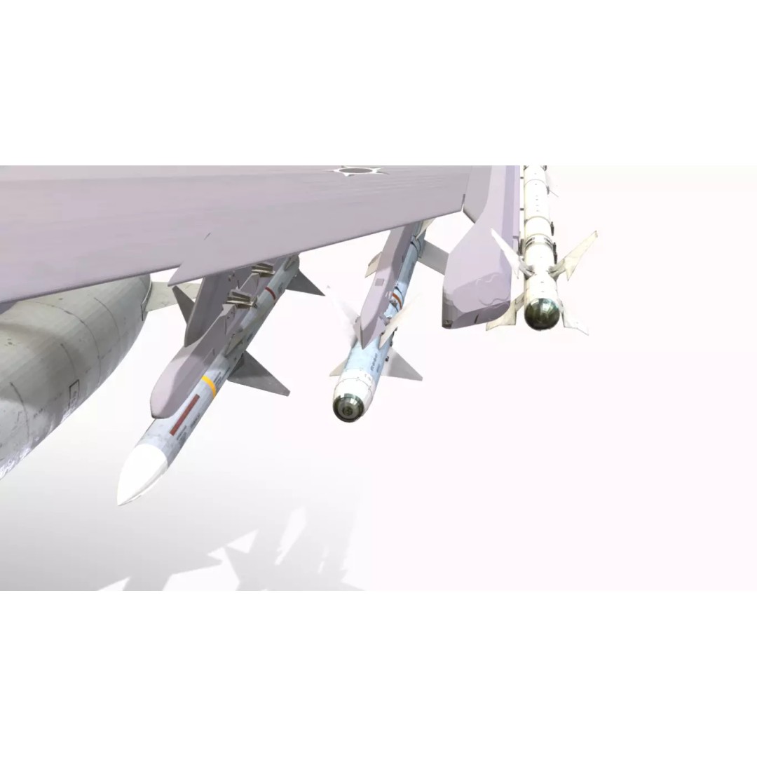 Gripen F39 E BR 3D Model – Low Poly Military Aircraft, FBX, PBR - View 17