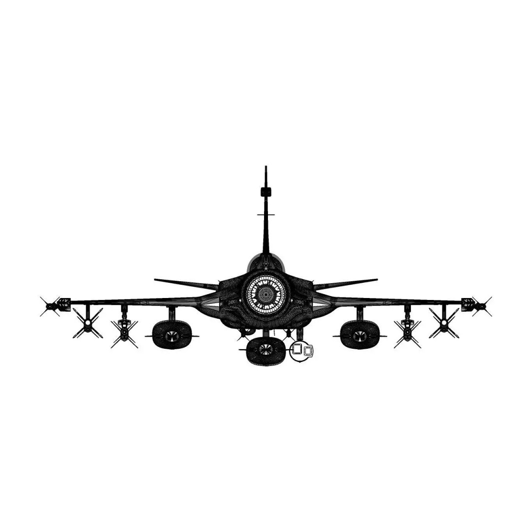 Gripen F39 E BR 3D Model – Low Poly Military Aircraft, FBX, PBR - View 21