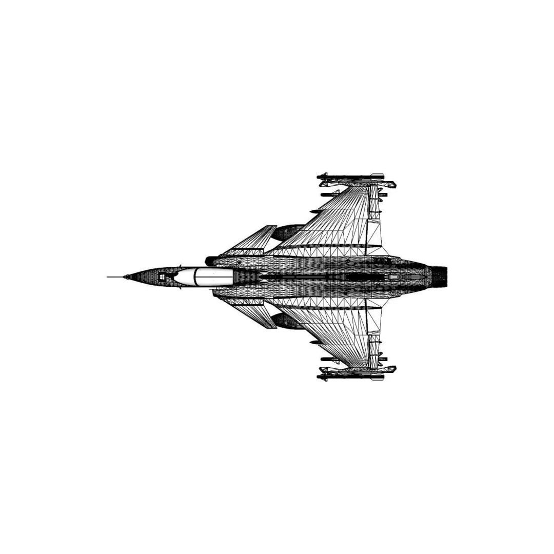 Gripen F39 E BR 3D Model – Low Poly Military Aircraft, FBX, PBR - View 23