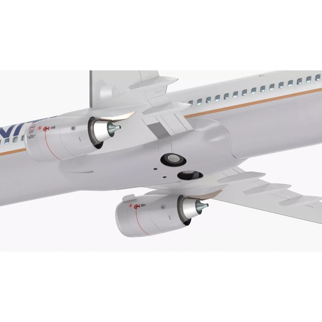 United Airlines Boeing 737 3D Model – High Poly Aircraft with Cockpit and Cabin - View 19