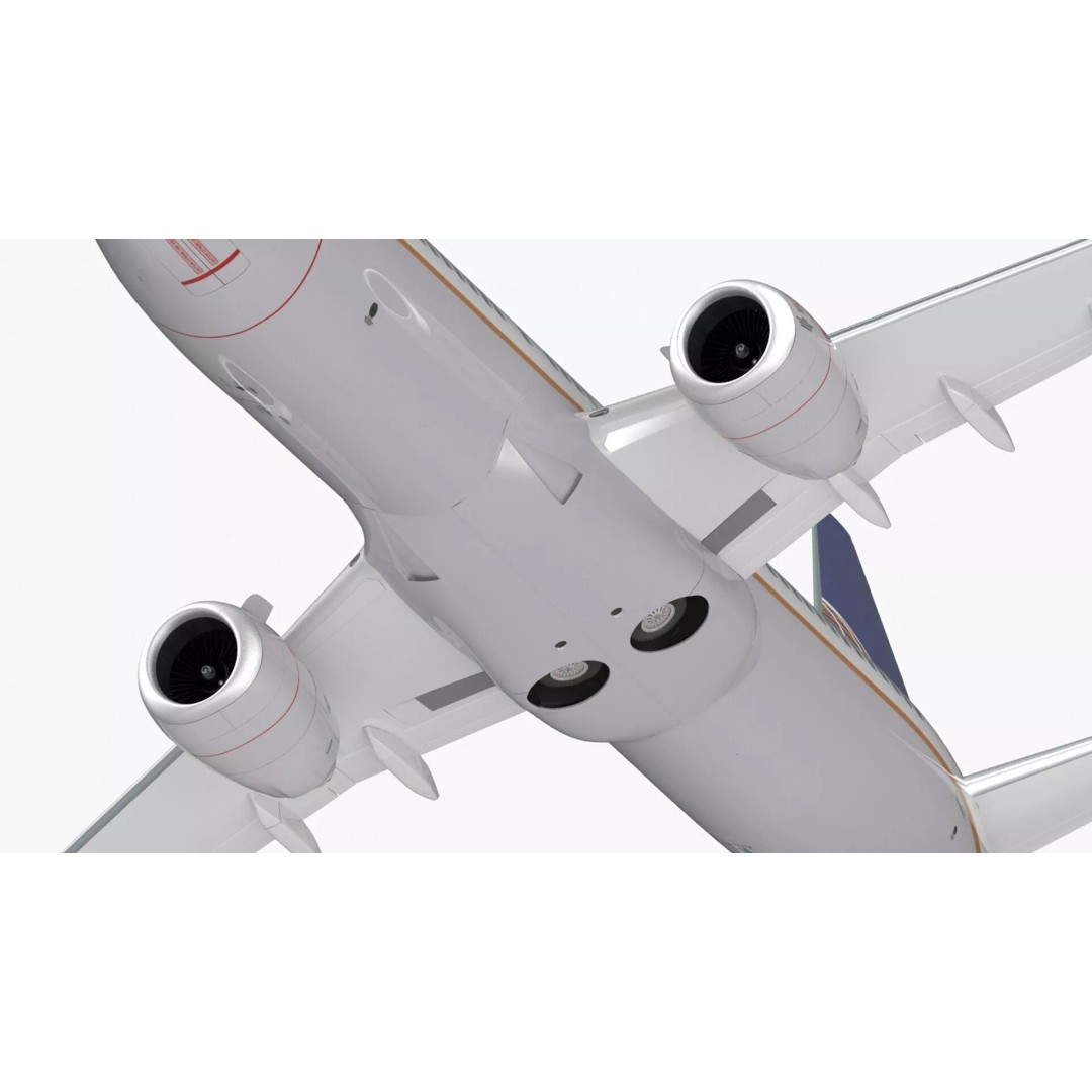 United Airlines Boeing 737 3D Model – High Poly Aircraft with Cockpit and Cabin - View 22
