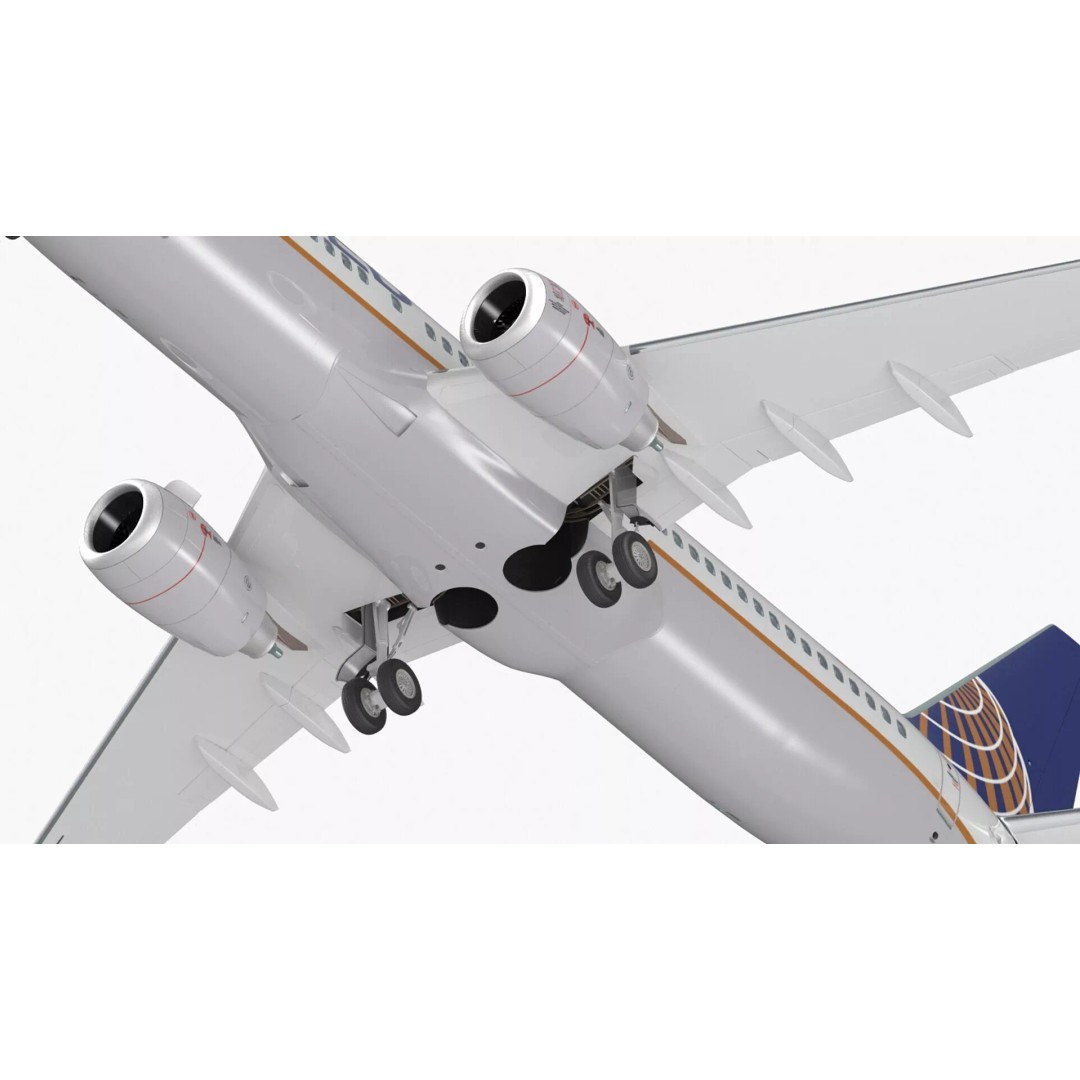 United Airlines Boeing 737 3D Model – High Poly Aircraft with Cockpit and Cabin - View 23