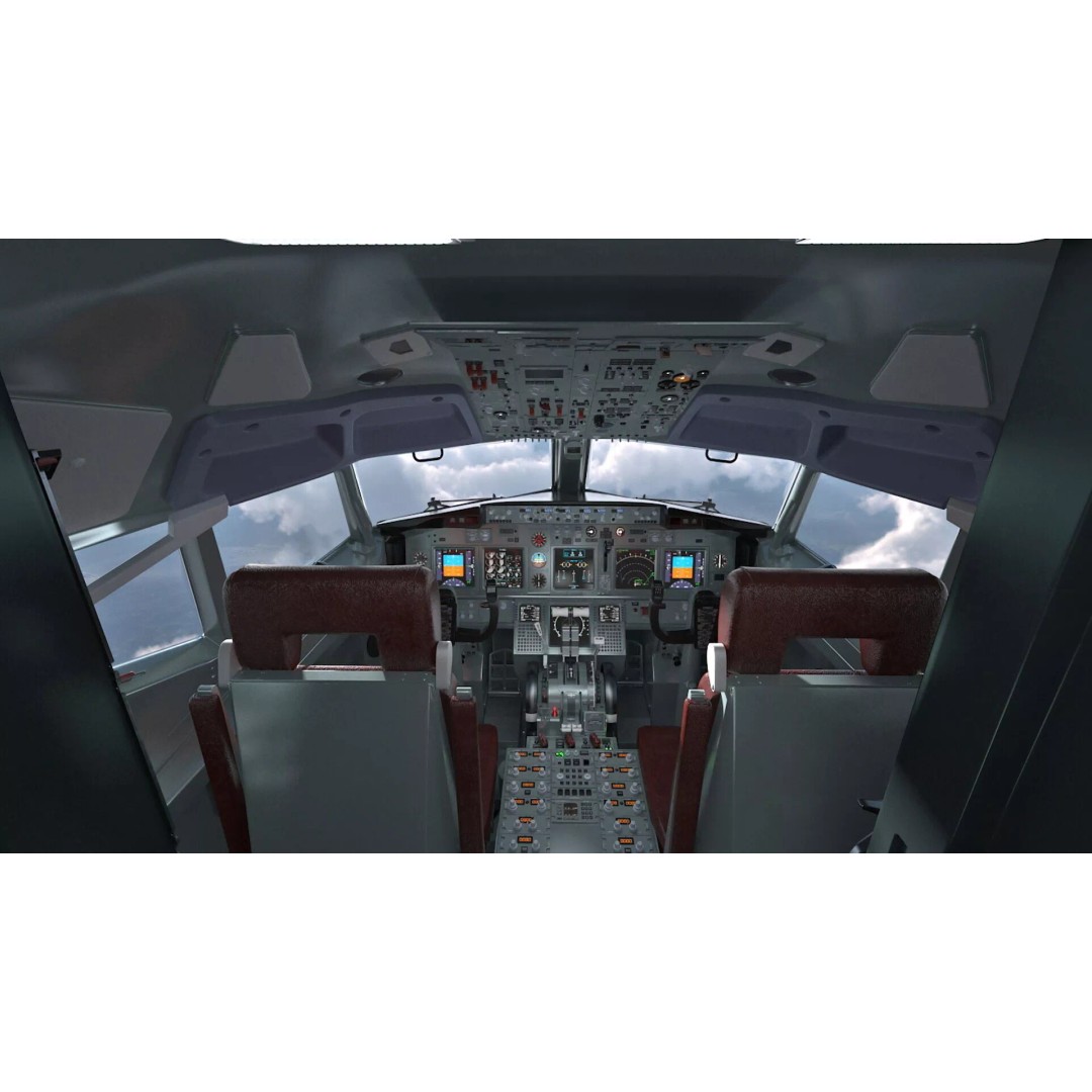 United Airlines Boeing 737 3D Model – High Poly Aircraft with Cockpit and Cabin - View 27