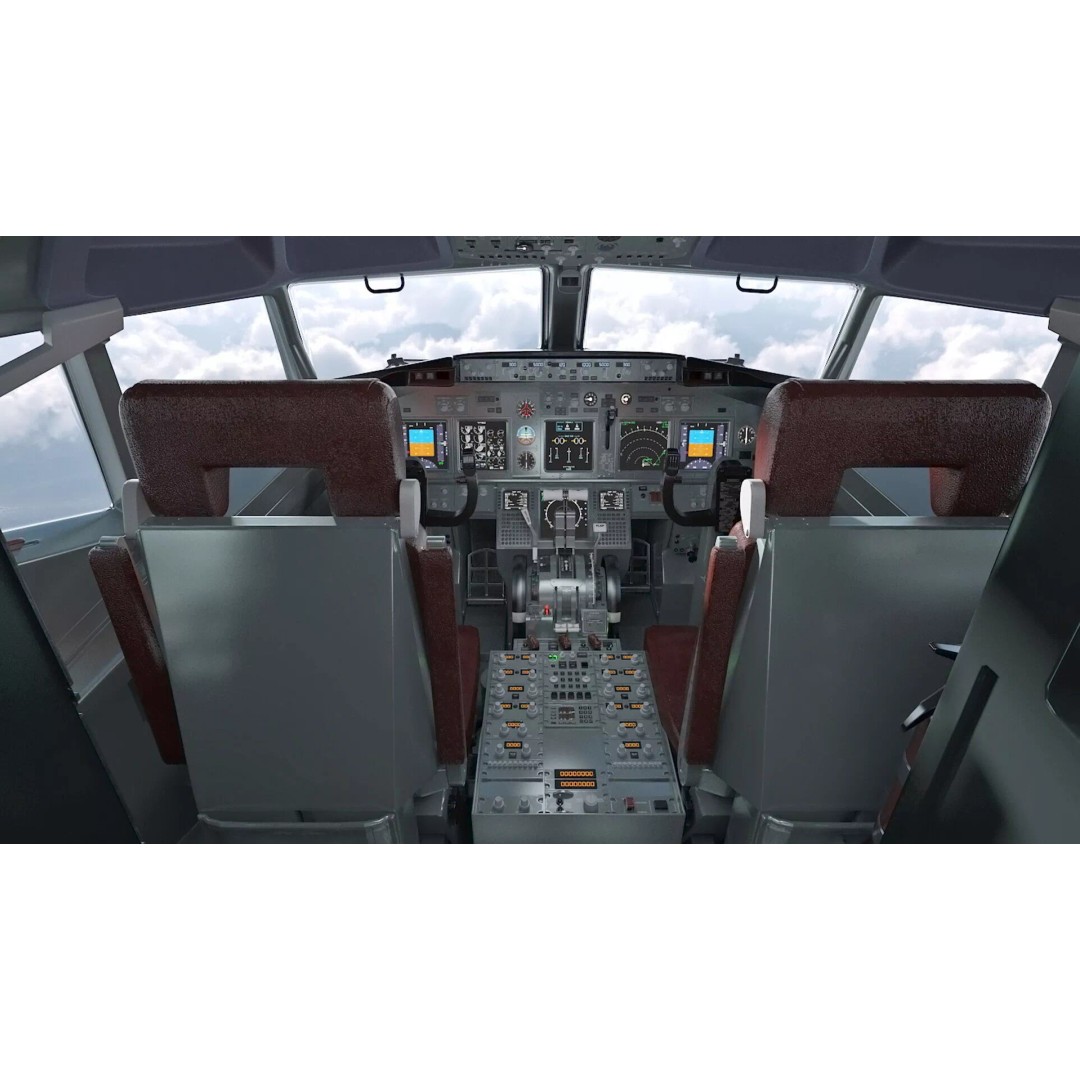 United Airlines Boeing 737 3D Model – High Poly Aircraft with Cockpit and Cabin - View 28