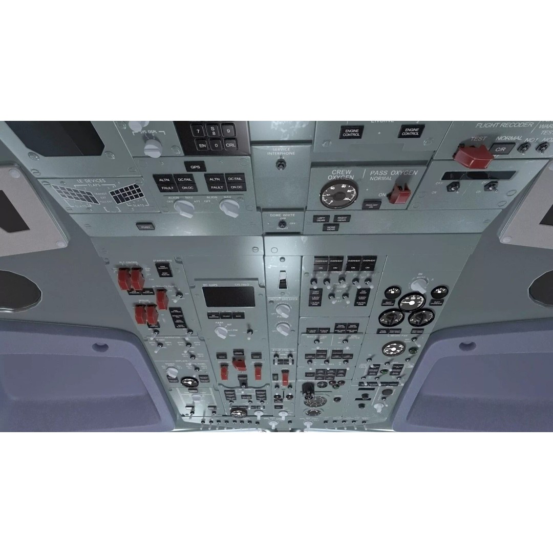 United Airlines Boeing 737 3D Model – High Poly Aircraft with Cockpit and Cabin - View 33