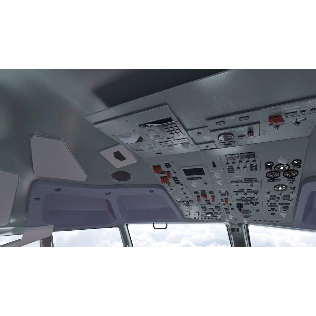 United Airlines Boeing 737 3D Model – High Poly Aircraft with Cockpit and Cabin - View 35