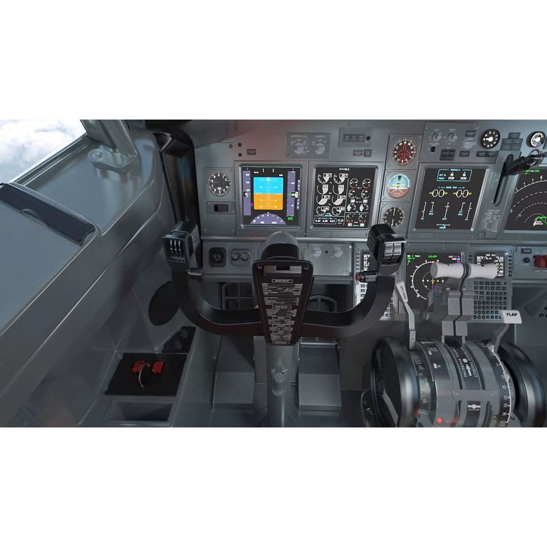 United Airlines Boeing 737 3D Model – High Poly Aircraft with Cockpit and Cabin - View 38