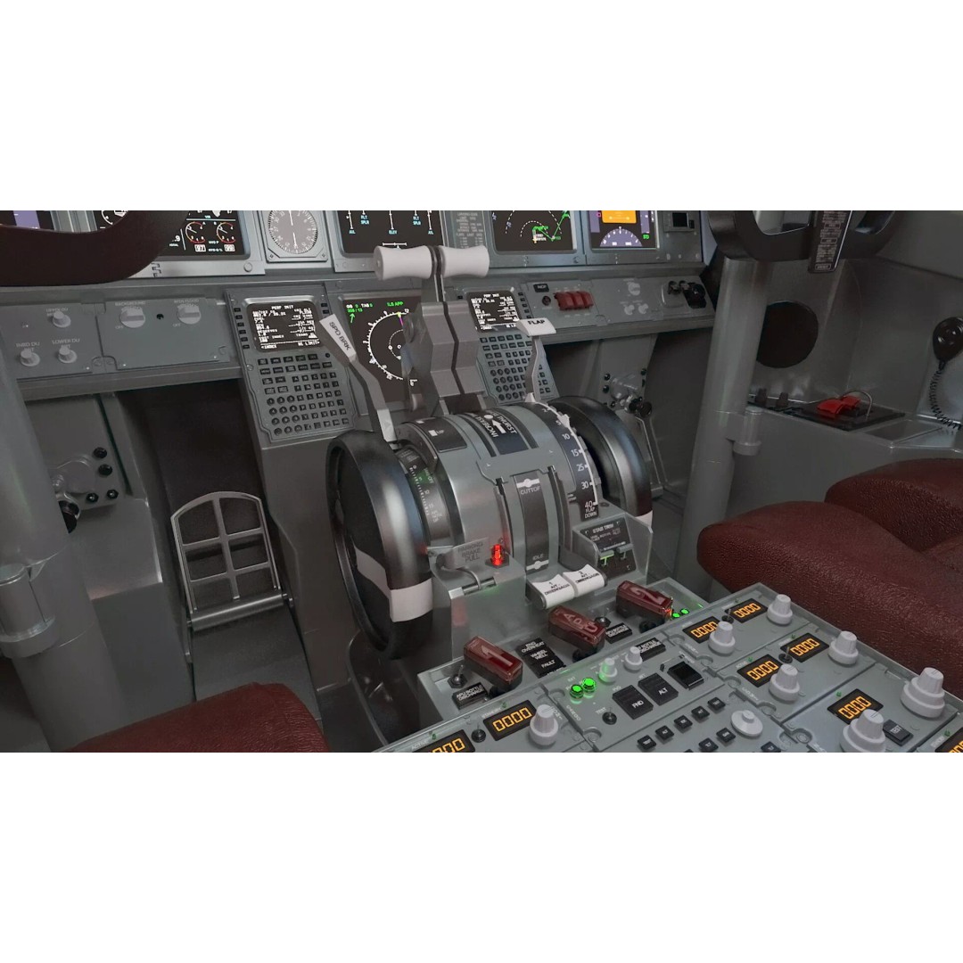 United Airlines Boeing 737 3D Model – High Poly Aircraft with Cockpit and Cabin - View 40