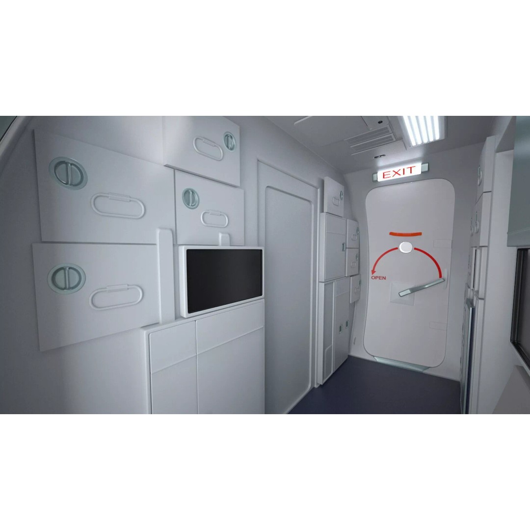 United Airlines Boeing 737 3D Model – High Poly Aircraft with Cockpit and Cabin - View 43