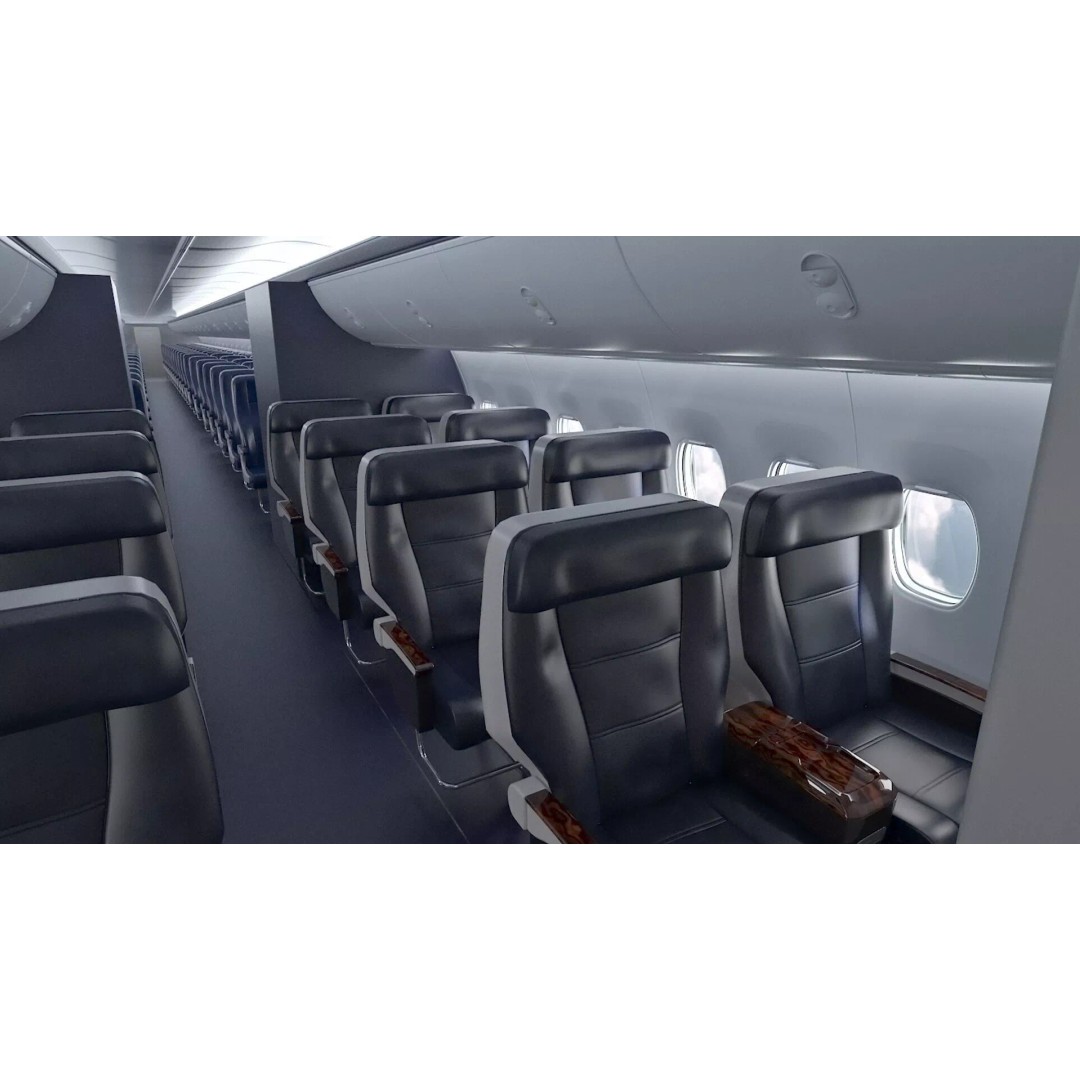 United Airlines Boeing 737 3D Model – High Poly Aircraft with Cockpit and Cabin - View 53