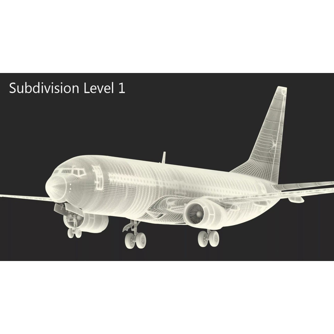 United Airlines Boeing 737 3D Model – High Poly Aircraft with Cockpit and Cabin - View 59