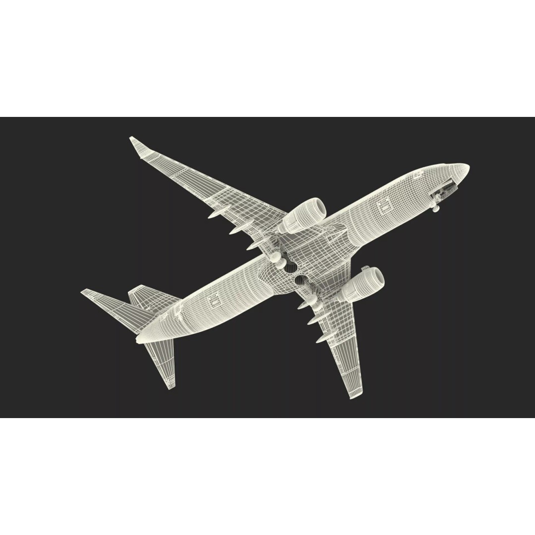 United Airlines Boeing 737 3D Model – High Poly Aircraft with Cockpit and Cabin - View 65