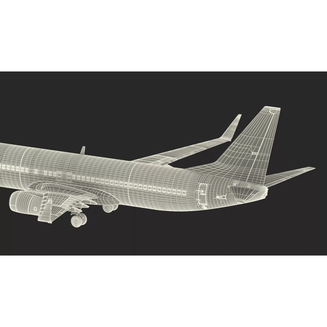 United Airlines Boeing 737 3D Model – High Poly Aircraft with Cockpit and Cabin - View 69