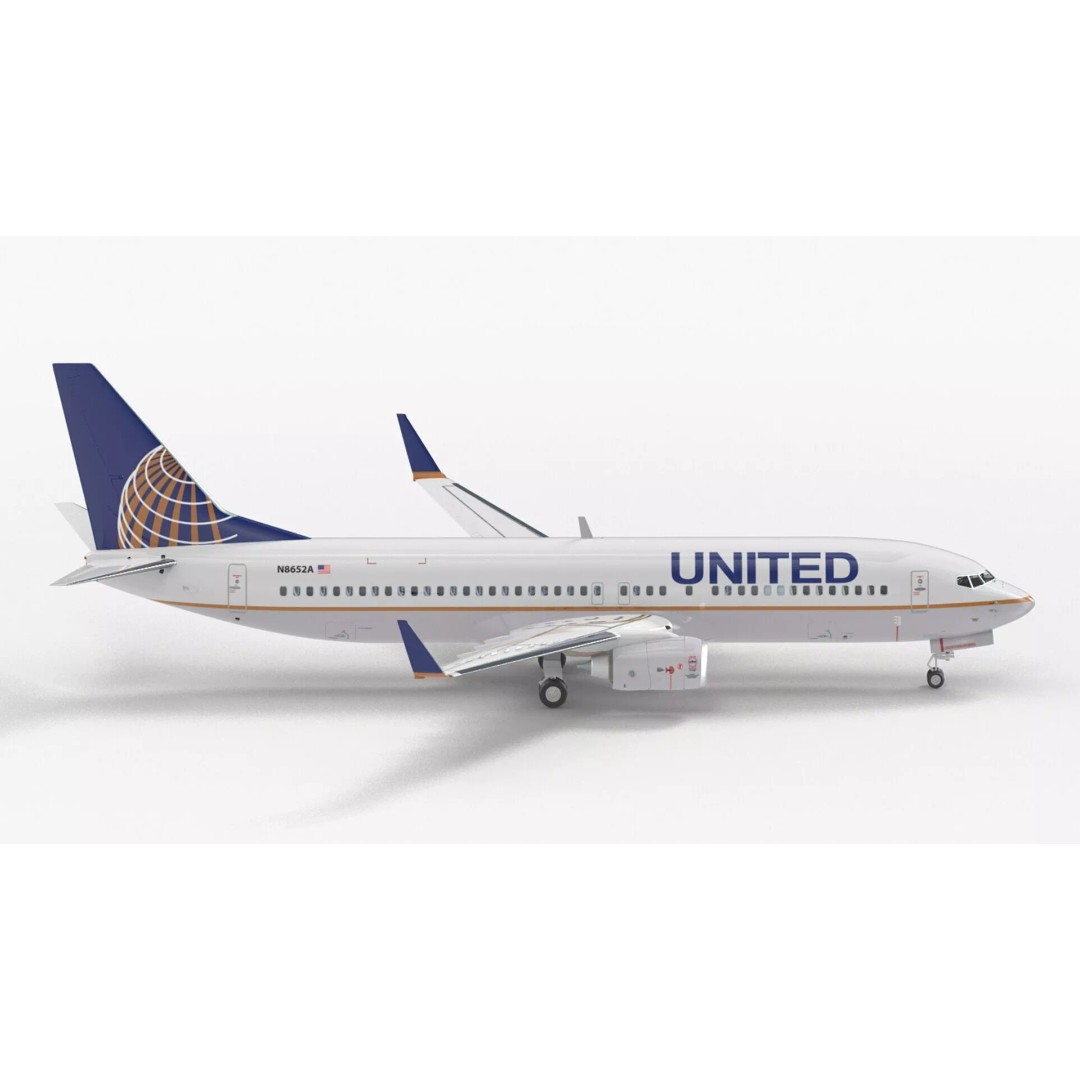 United Airlines Boeing 737 3D Model – High Poly Aircraft with Cockpit and Cabin - View 8