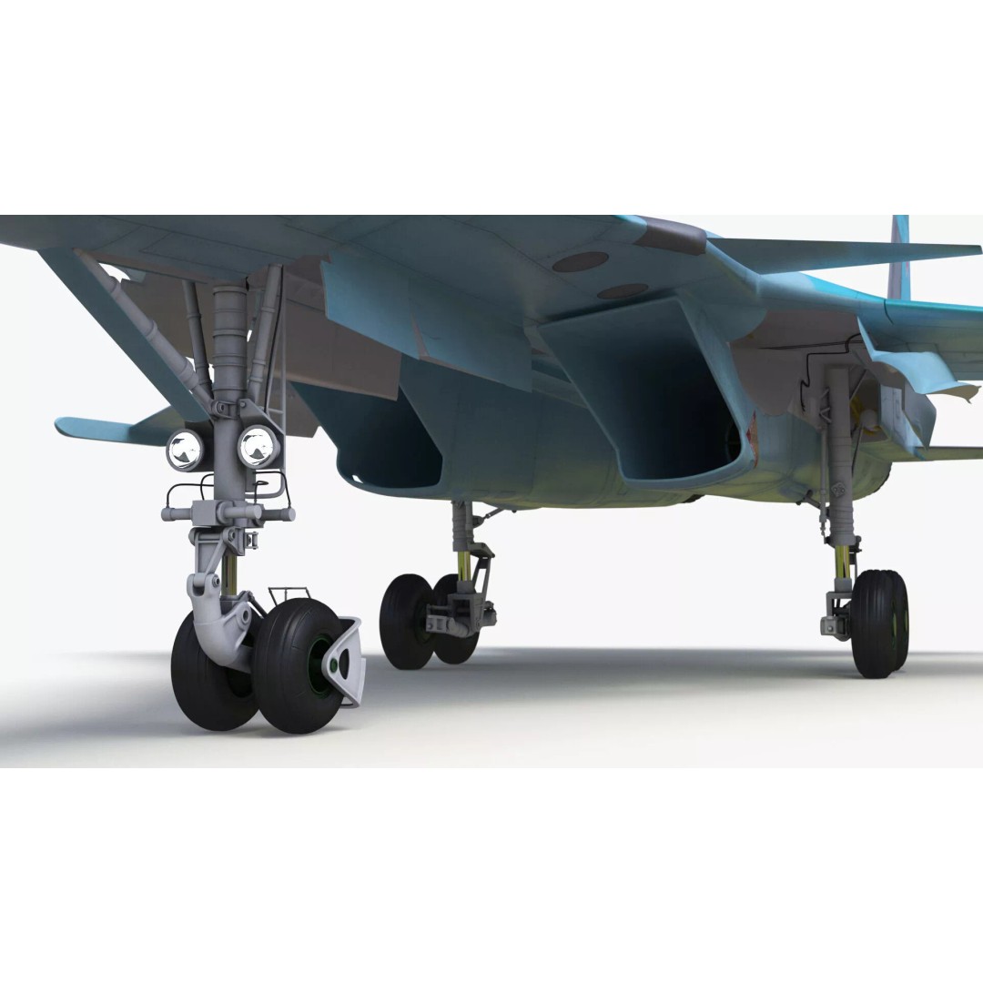 Sukhoi SU-34 Fighter Jet 3D Model – Rigged Military Aircraft, PBR Textures - View 20