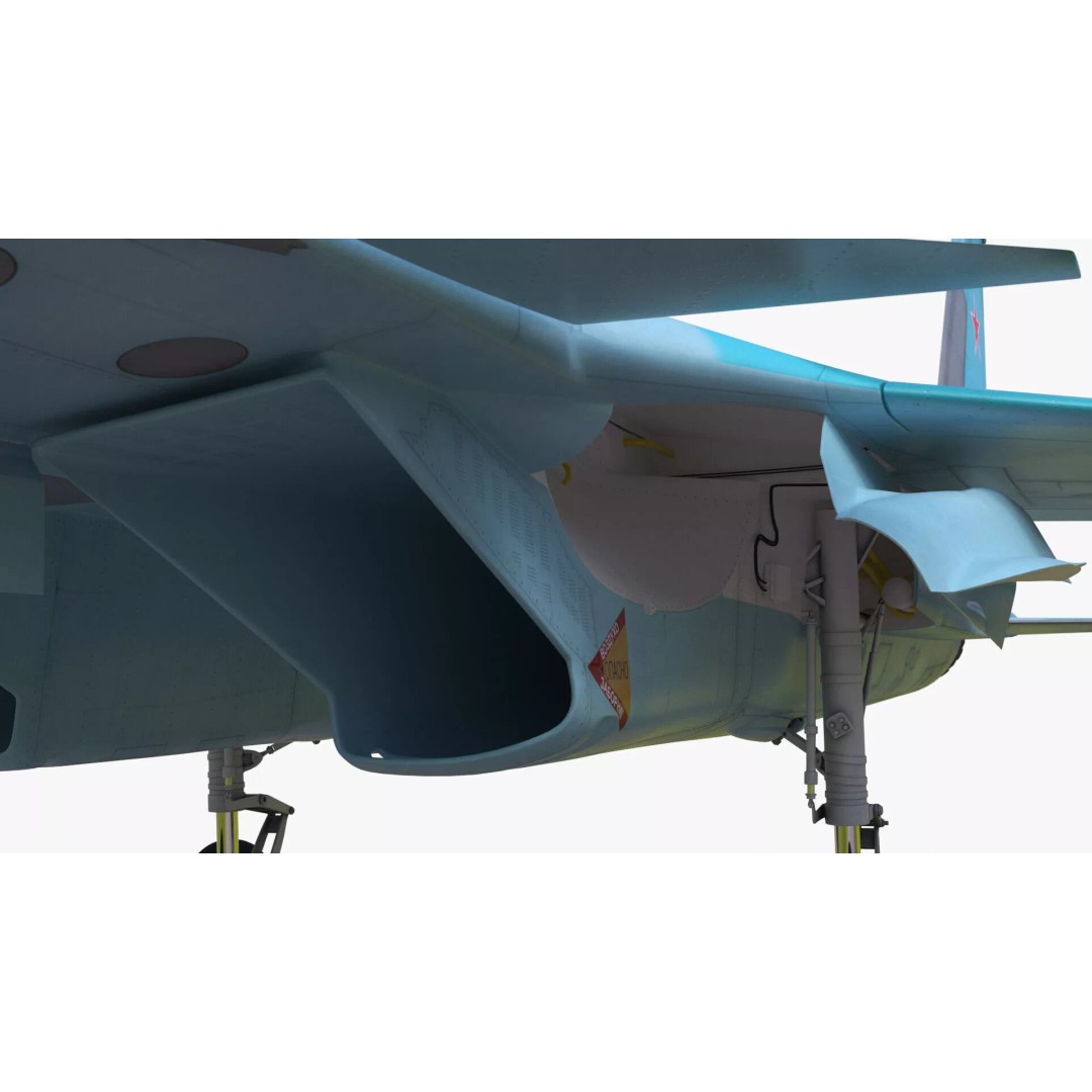 Sukhoi SU-34 Fighter Jet 3D Model – Rigged Military Aircraft, PBR Textures - View 24