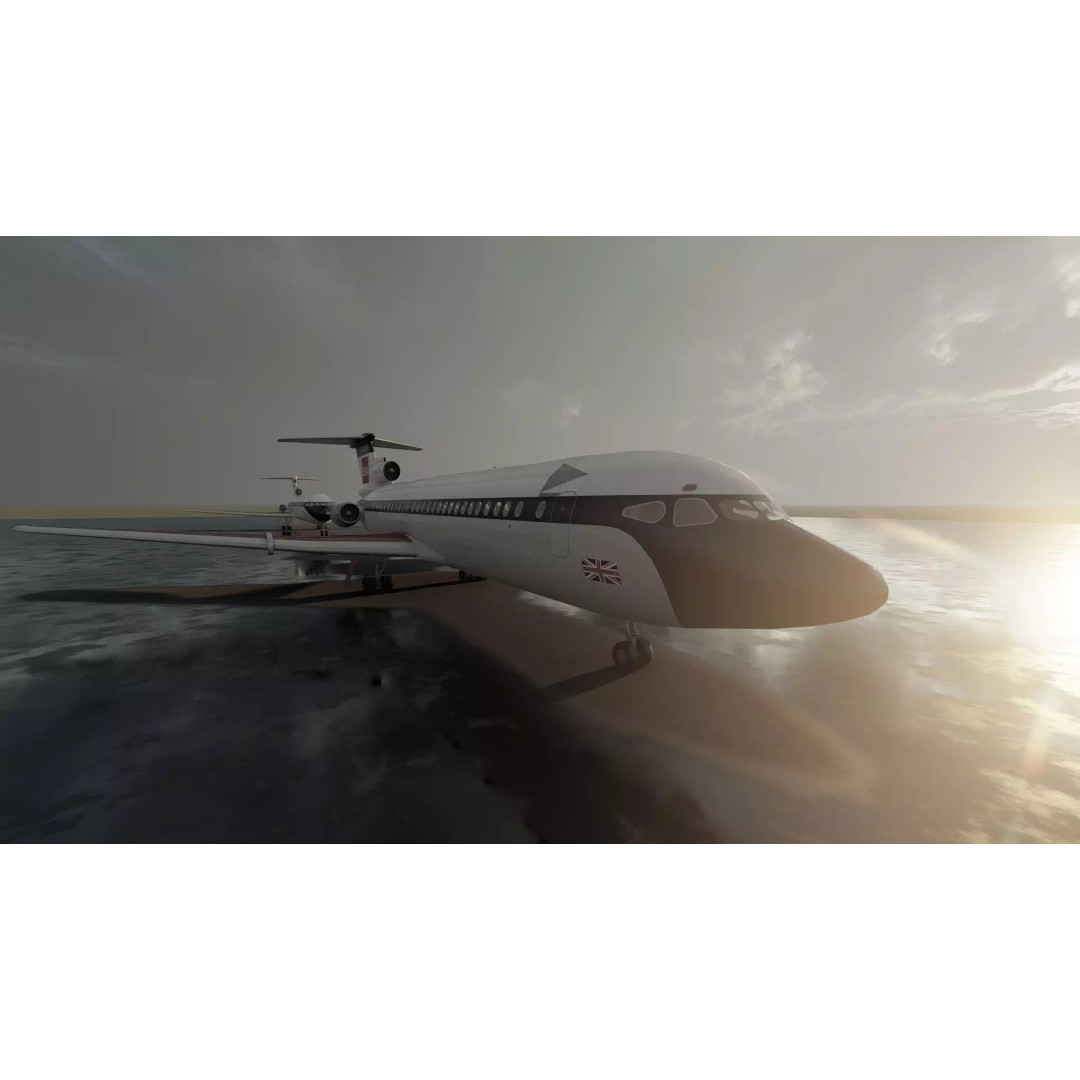 Hawker Siddeley Trident 3D Model – Textured Aircraft with Interior - View 15