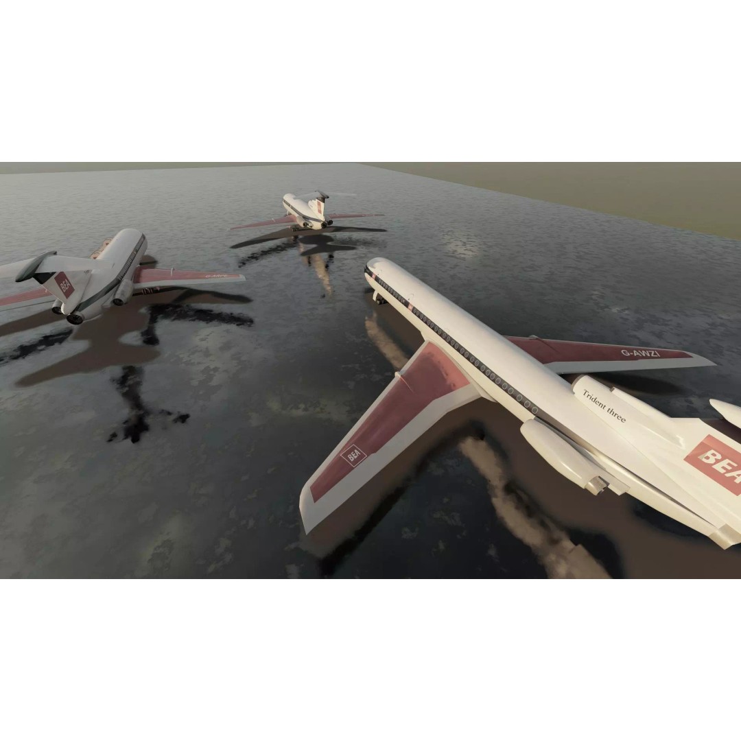Hawker Siddeley Trident 3D Model – Textured Aircraft with Interior - View 20