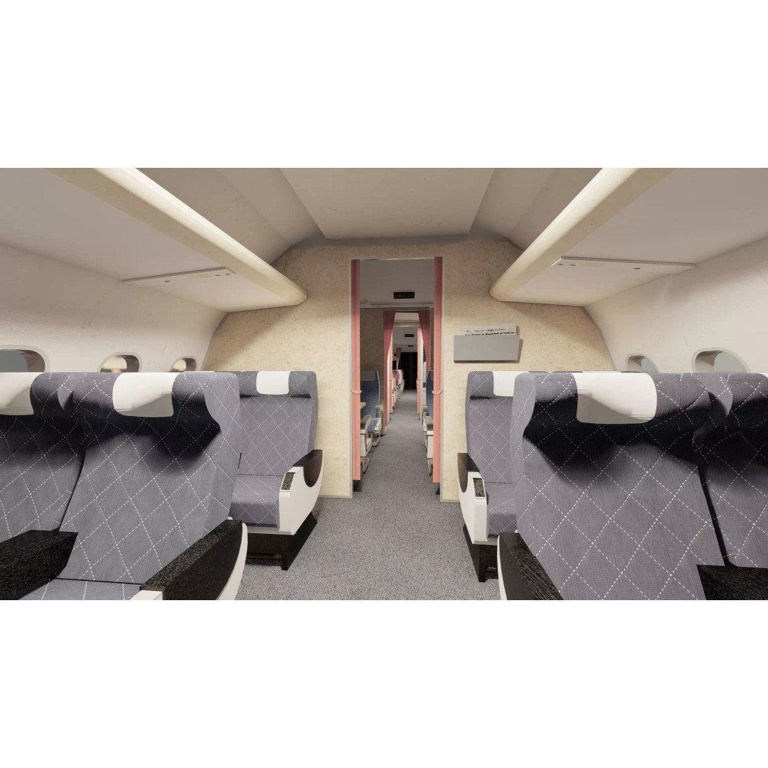 Hawker Siddeley Trident 3D Model – Textured Aircraft with Interior - View 27
