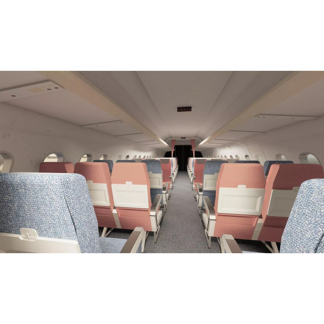 Hawker Siddeley Trident 3D Model – Textured Aircraft with Interior - View 30
