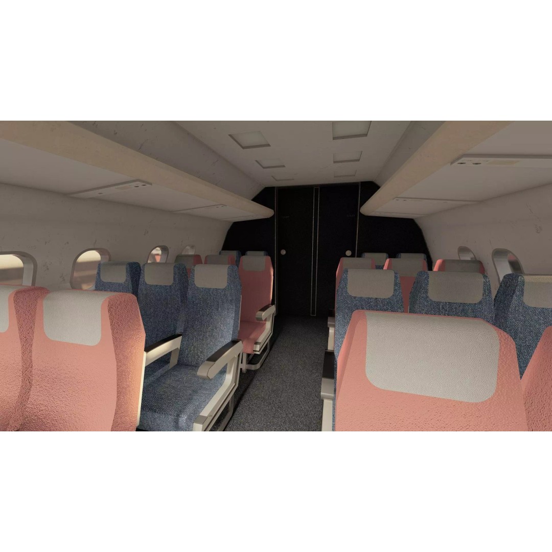 Hawker Siddeley Trident 3D Model – Textured Aircraft with Interior - View 32