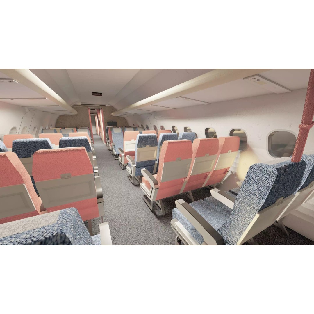 Hawker Siddeley Trident 3D Model – Textured Aircraft with Interior - View 33