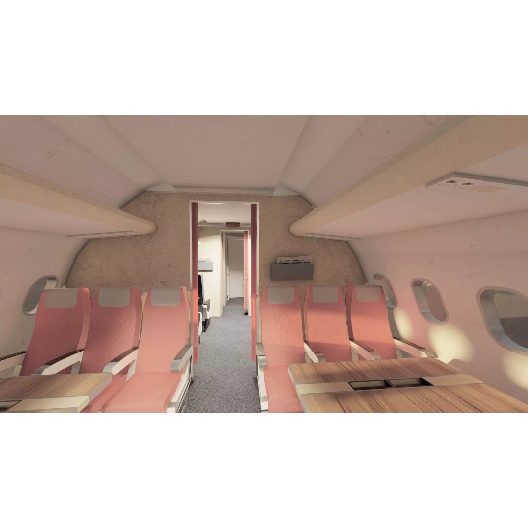 Hawker Siddeley Trident 3D Model – Textured Aircraft with Interior - View 34
