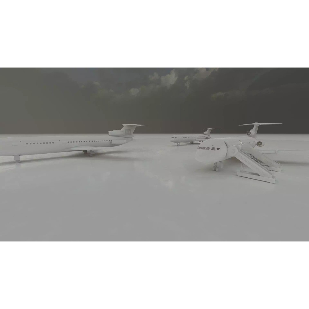 Hawker Siddeley Trident 3D Model – Textured Aircraft with Interior - View 40