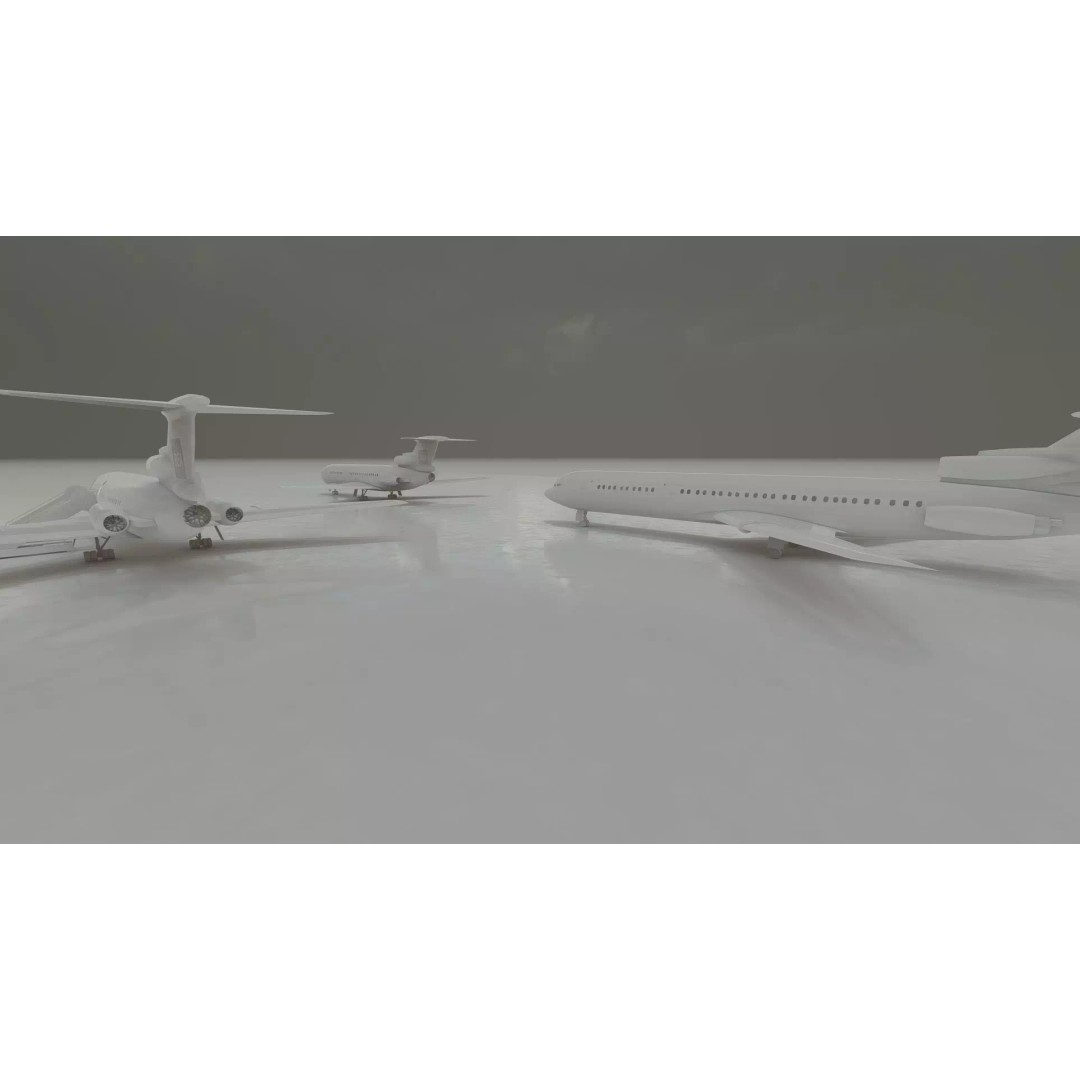 Hawker Siddeley Trident 3D Model – Textured Aircraft with Interior - View 42