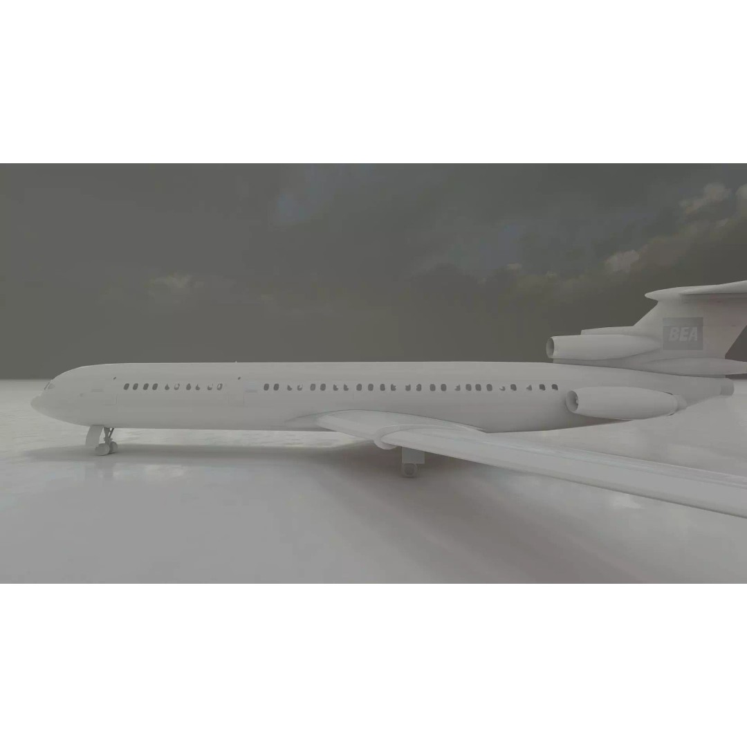 Hawker Siddeley Trident 3D Model – Textured Aircraft with Interior - View 43