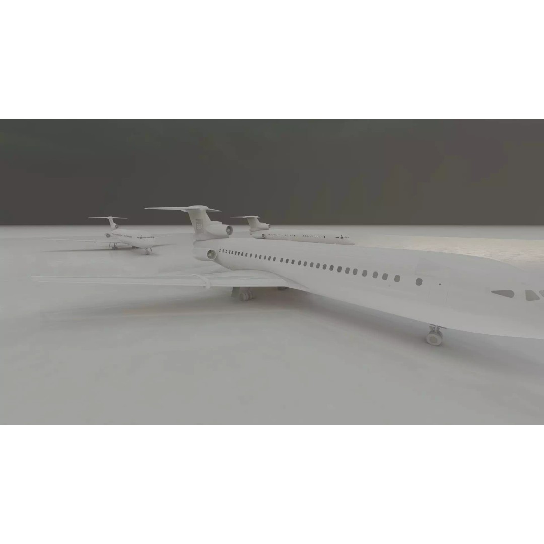 Hawker Siddeley Trident 3D Model – Textured Aircraft with Interior - View 46