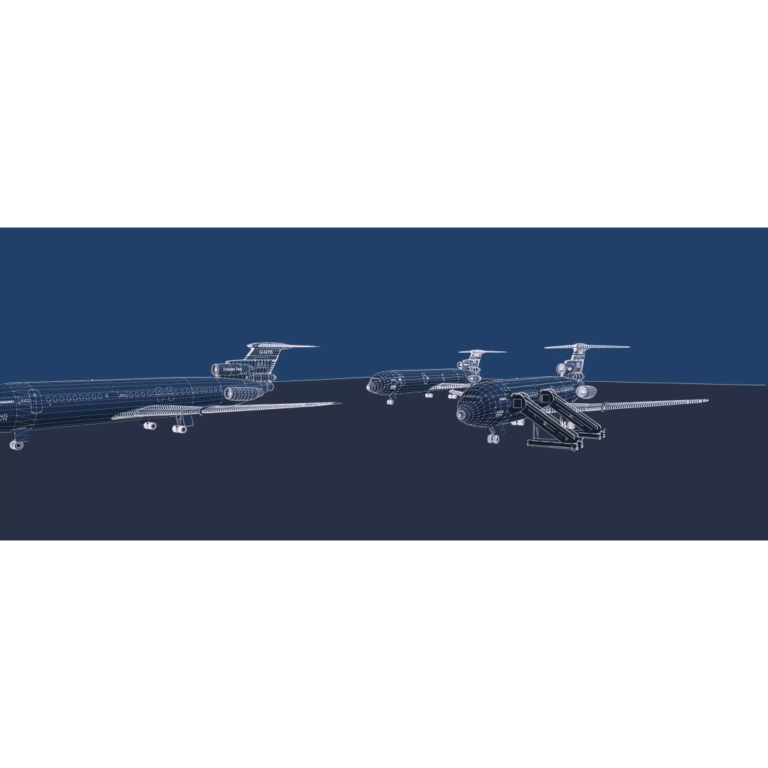 Hawker Siddeley Trident 3D Model – Textured Aircraft with Interior - View 49