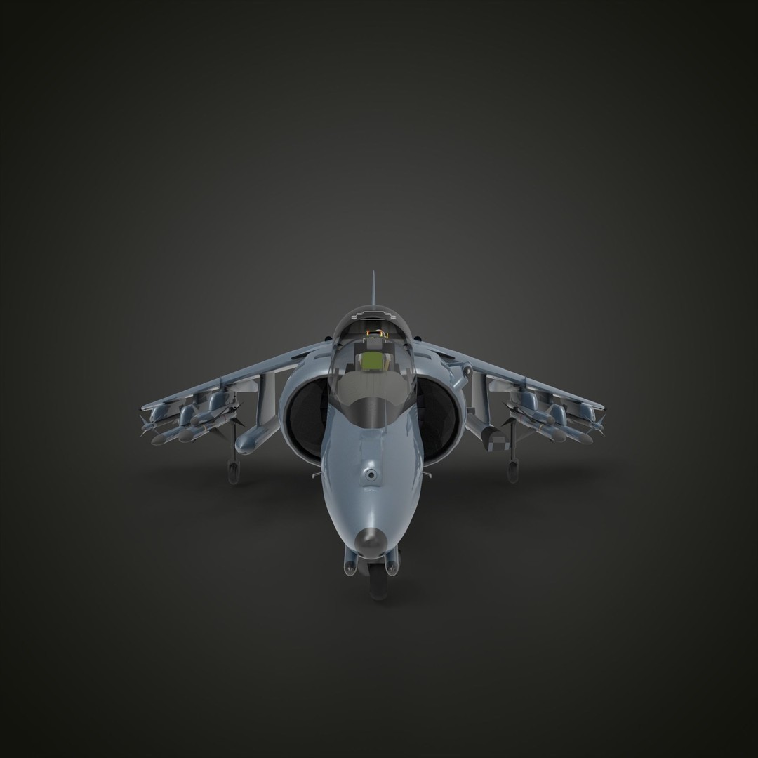 Harrier Jet Fighter 3D Model – High Poly Game Asset, FBX, PBR - View 5