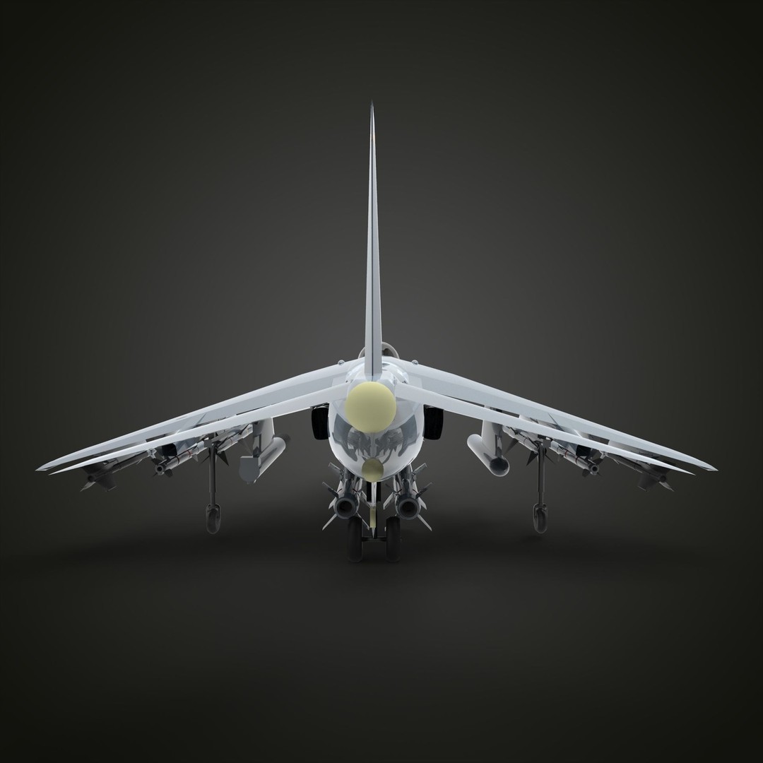 Harrier Jet Fighter 3D Model – High Poly Game Asset, FBX, PBR - View 6