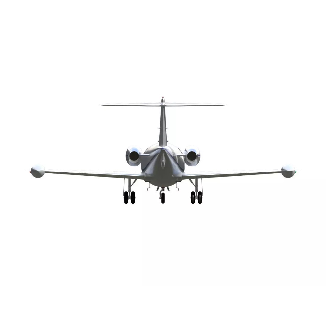 Learjet 25 3D Model – High Poly Aircraft with Separated Parts - View 13