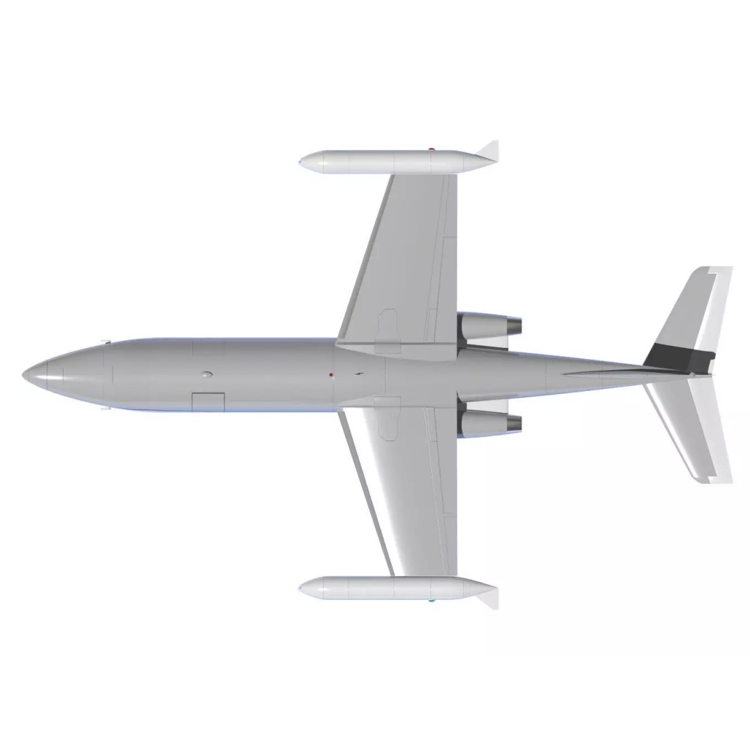 Learjet 25 3D Model – High Poly Aircraft with Separated Parts - View 15