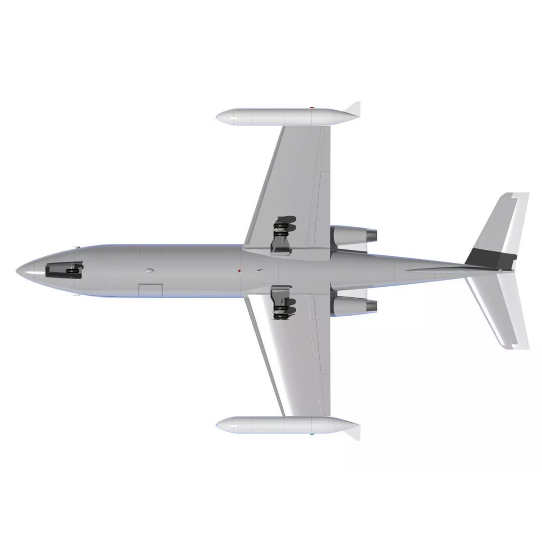 Learjet 25 3D Model – High Poly Aircraft with Separated Parts - View 16