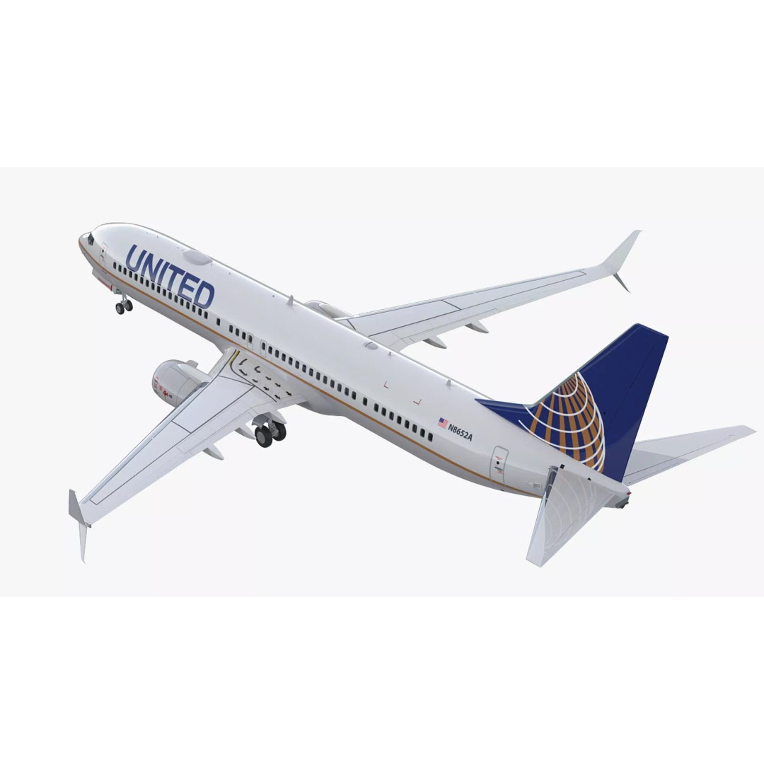 Boeing 737-900 3D Model – Rigged Commercial Aircraft with Interior - View 10
