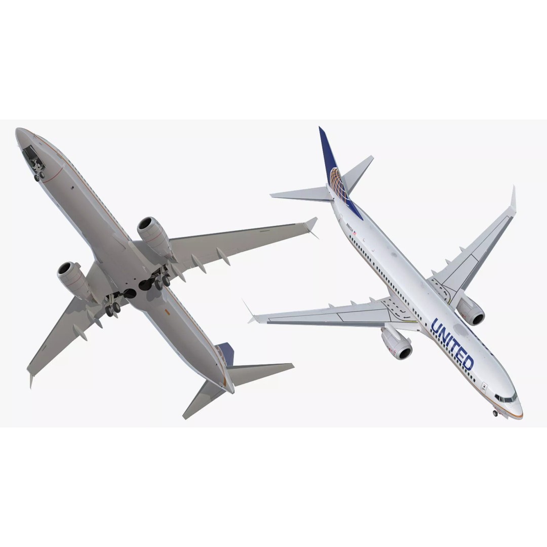Boeing 737-900 3D Model – Rigged Commercial Aircraft with Interior - View 12