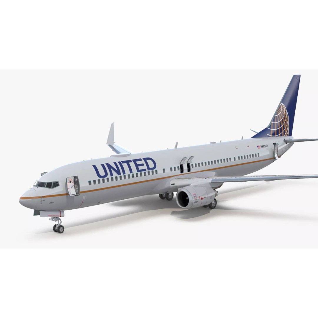 Boeing 737-900 3D Model – Rigged Commercial Aircraft with Interior - View 13