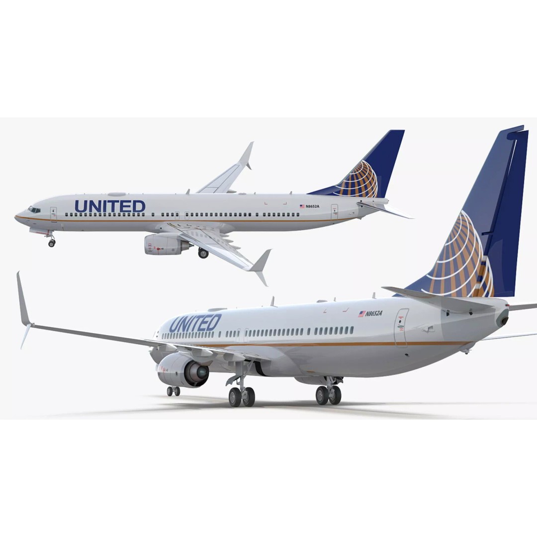 Boeing 737-900 3D Model – Rigged Commercial Aircraft with Interior - View 15