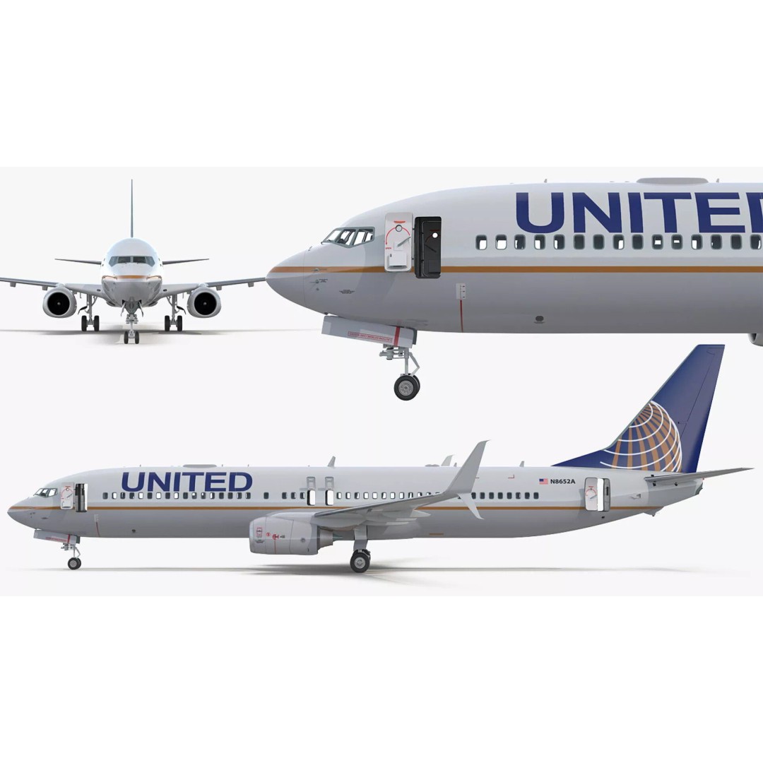 Boeing 737-900 3D Model – Rigged Commercial Aircraft with Interior - View 16