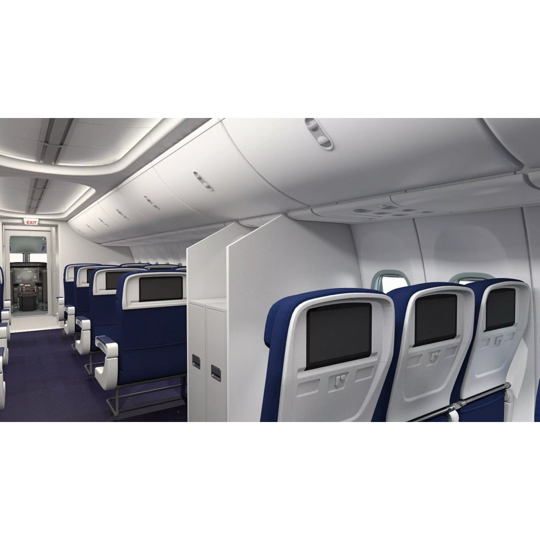 Boeing 737-900 3D Model – Rigged Commercial Aircraft with Interior - View 28
