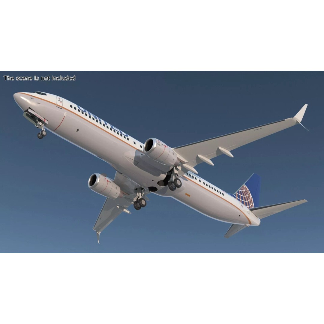 Boeing 737-900 3D Model – Rigged Commercial Aircraft with Interior - View 4